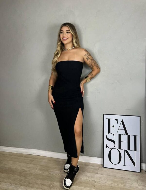 Vestido Tomara Que Caia Mid Valentina Preto