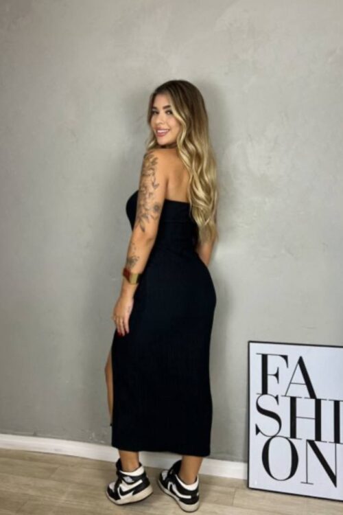 Vestido Tomara Que Caia Mid Valentina Preto