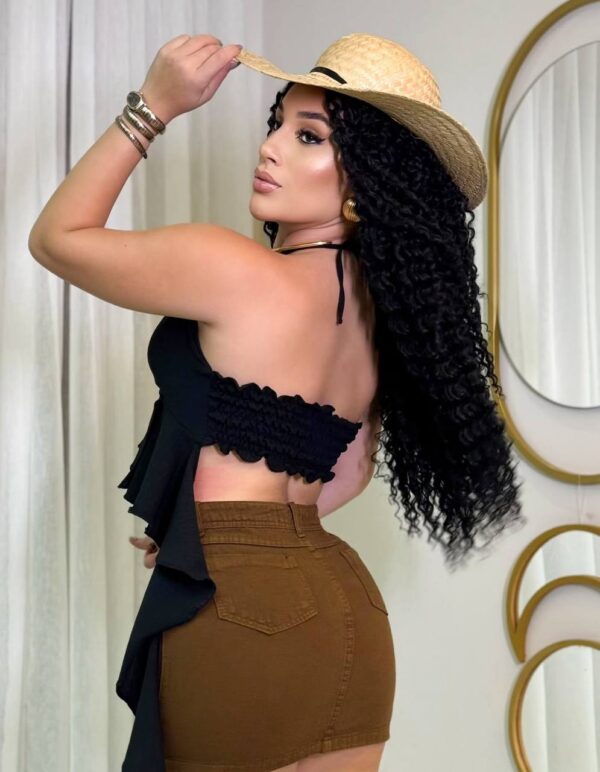 Saia Jeans Marrom Star - Imagem 5