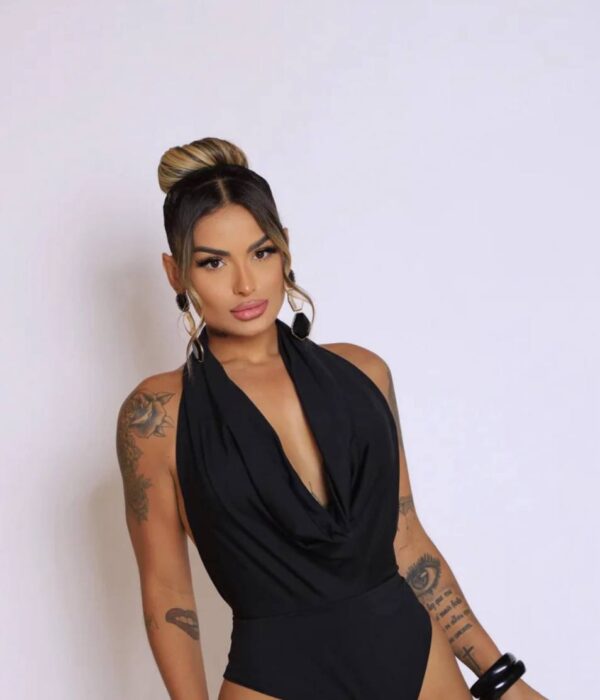 Body Bruna Gola Boba Preto - Imagem 2