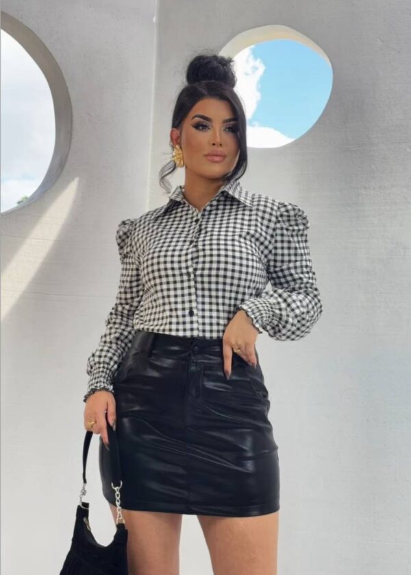 Saia Courino Resinado Preto - Imagem 4