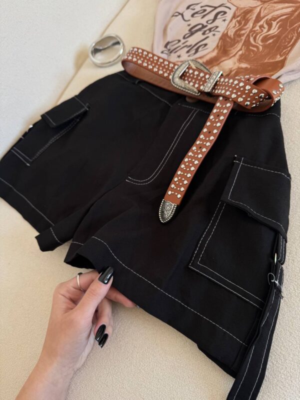 Shorts Cargo Preto Amanda - Imagem 2