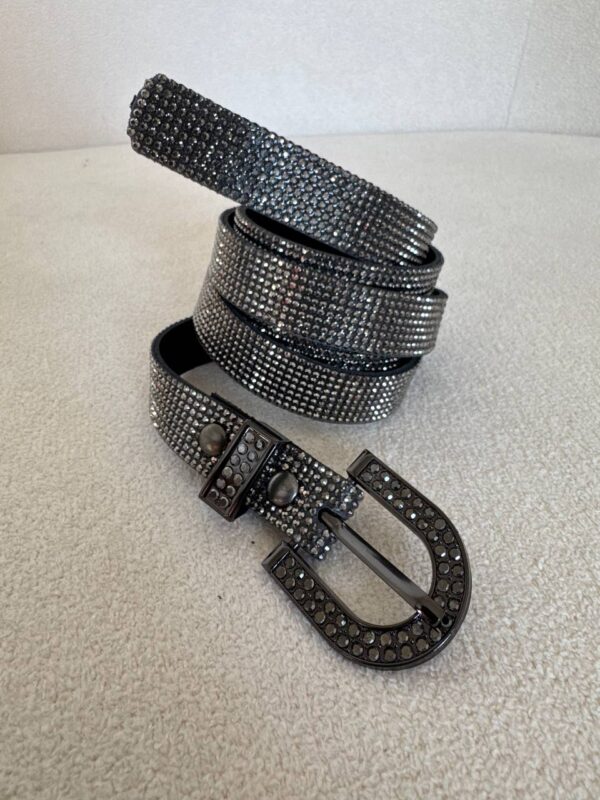 Cinto Grafite Com Strass Shine - Imagem 3