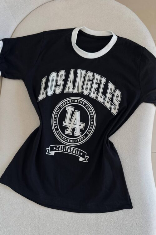 T-shirts Los Angeles Preta