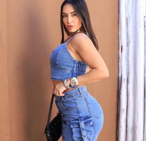 Cropped Jeans com Strass - Imagem 5