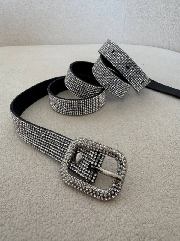 Cinto Strass Prata Fivela com Brilho - Imagem 3