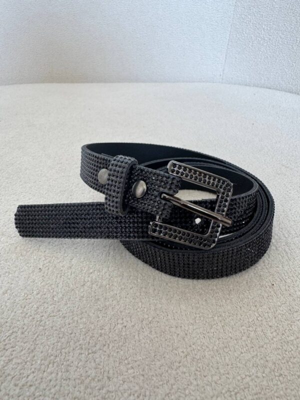 Cinto Preto Com Strass Shine