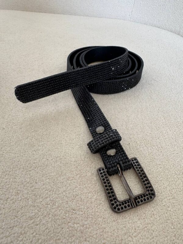 Cinto Preto Com Strass Shine - Imagem 3