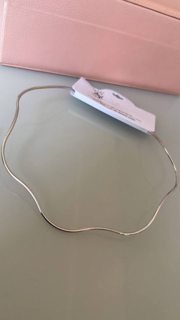 Colar Choker Ondas Prata