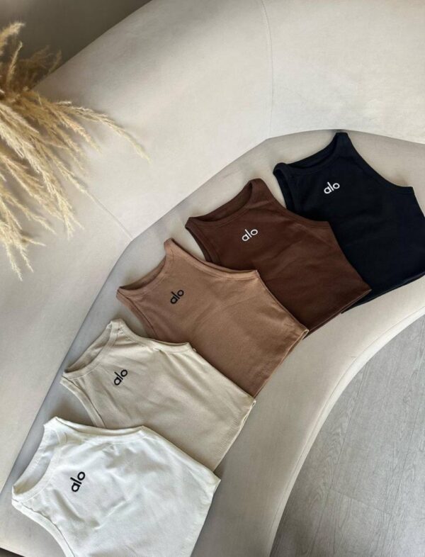 Cropped Regata Ribana Canelada Bordada