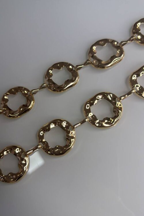Cinto Corrente Orgânico Vazado Dourado