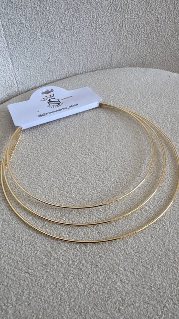 Colar Choker Cleopatra Dourado - Imagem 2