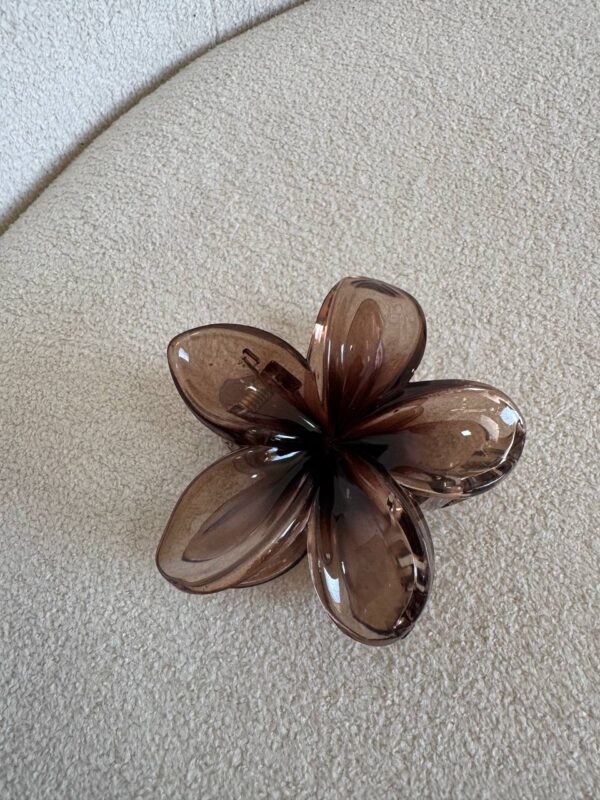Presilha de Cabelo Flor Marrom - Imagem 2