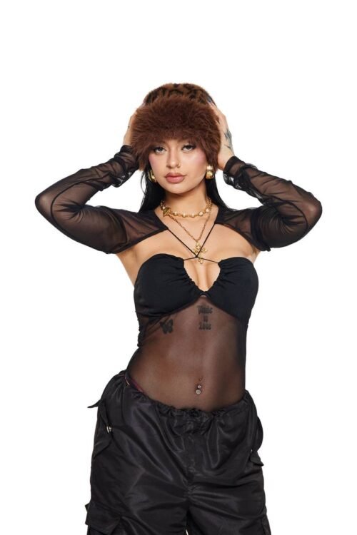 Body Tule Isa Preto