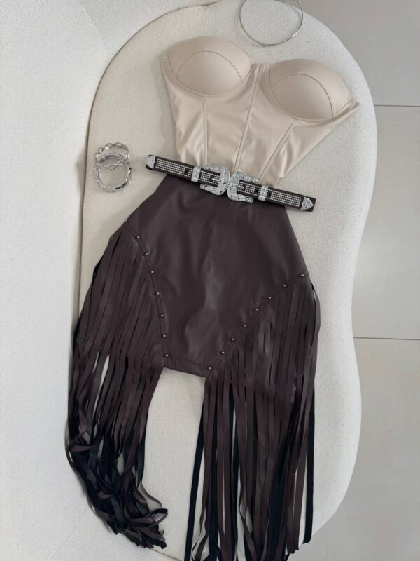 Cropped Corset Courino Areia - Imagem 2