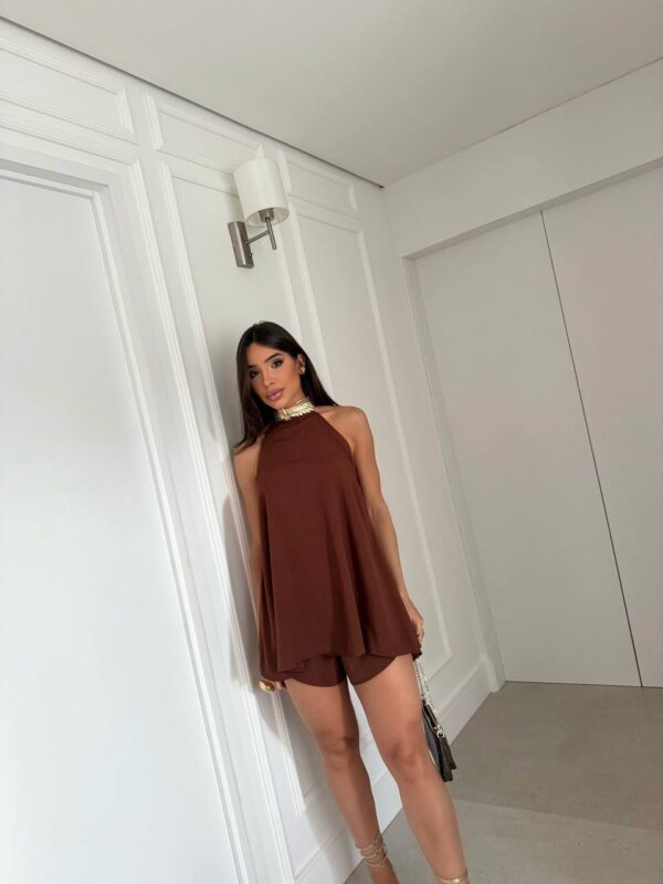 Conjunto viscolinho Trancoso Marrom