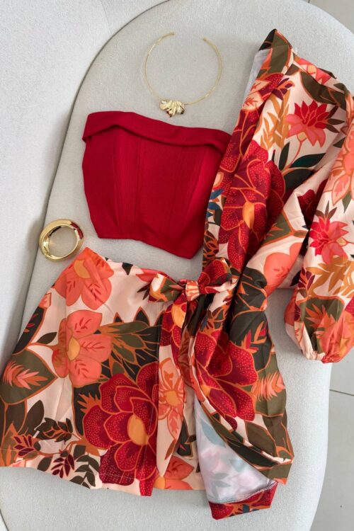Cropped Corset Faixa Com Barbatana Ribana