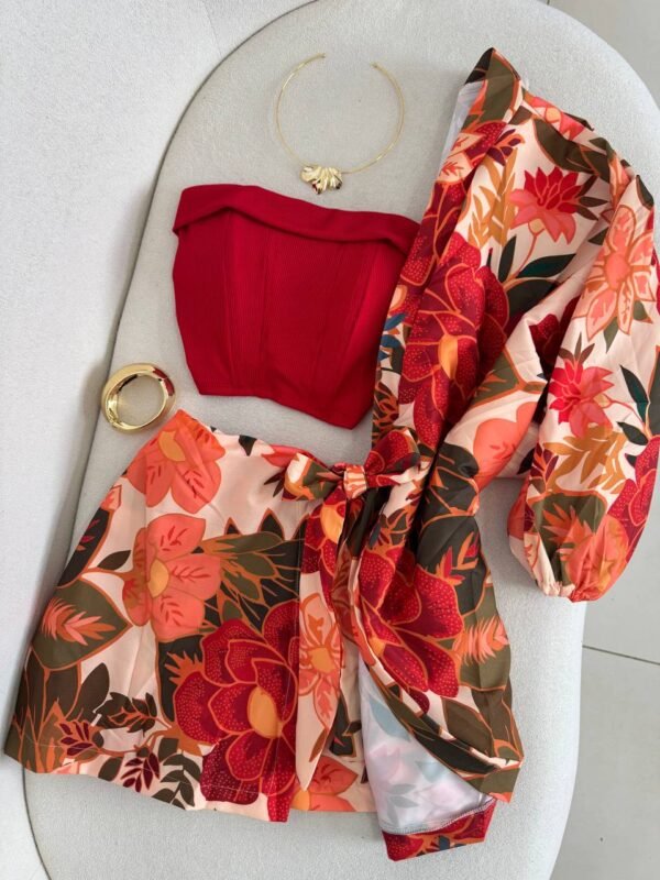 Cropped Corset Faixa Com Barbatana Ribana