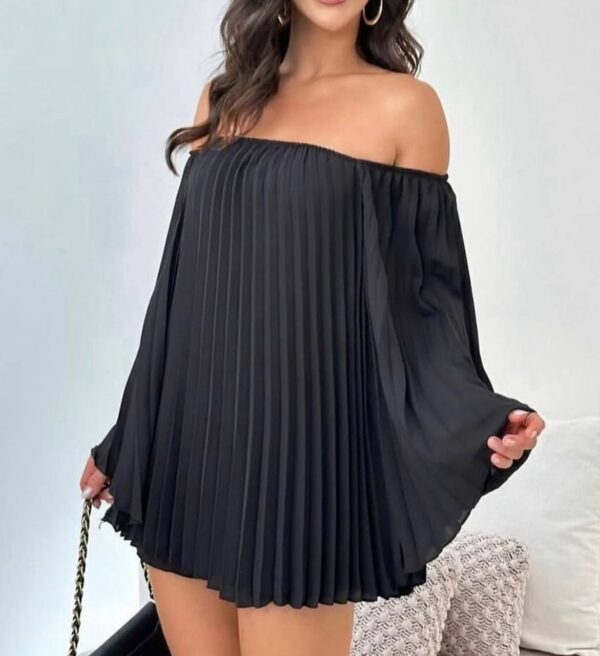 Conjunto Plissado Max Bata Preta - Imagem 2