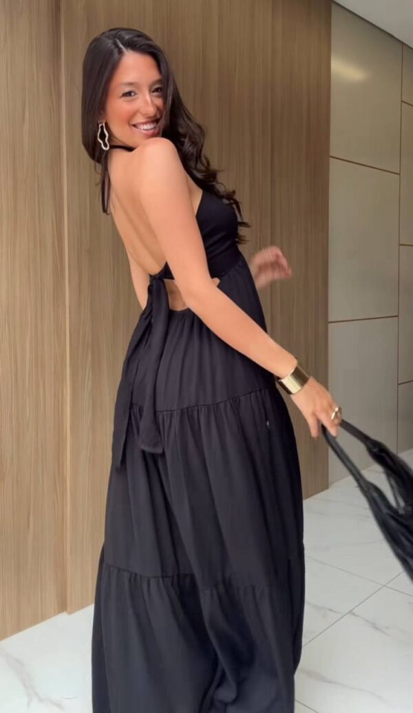 Vestido Longo Viscosarja Preto - Imagem 2