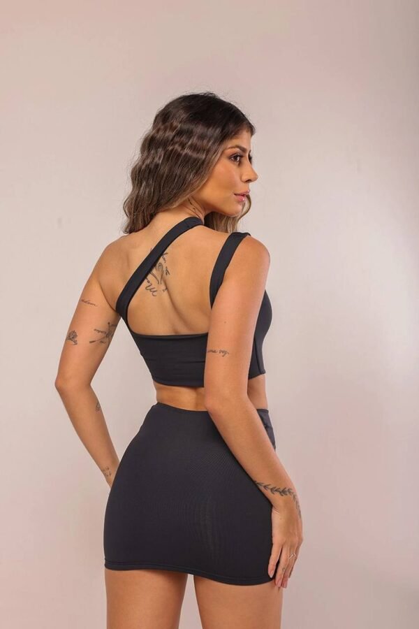 Vestido Martina Poliamida Recortes Preto - Imagem 9