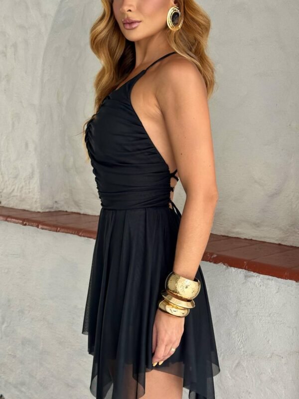 Vestido/macaquinho Tule Pandora Preto - Imagem 4