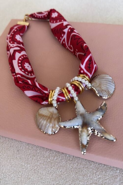 Colar Choker Bandanna Vermelho