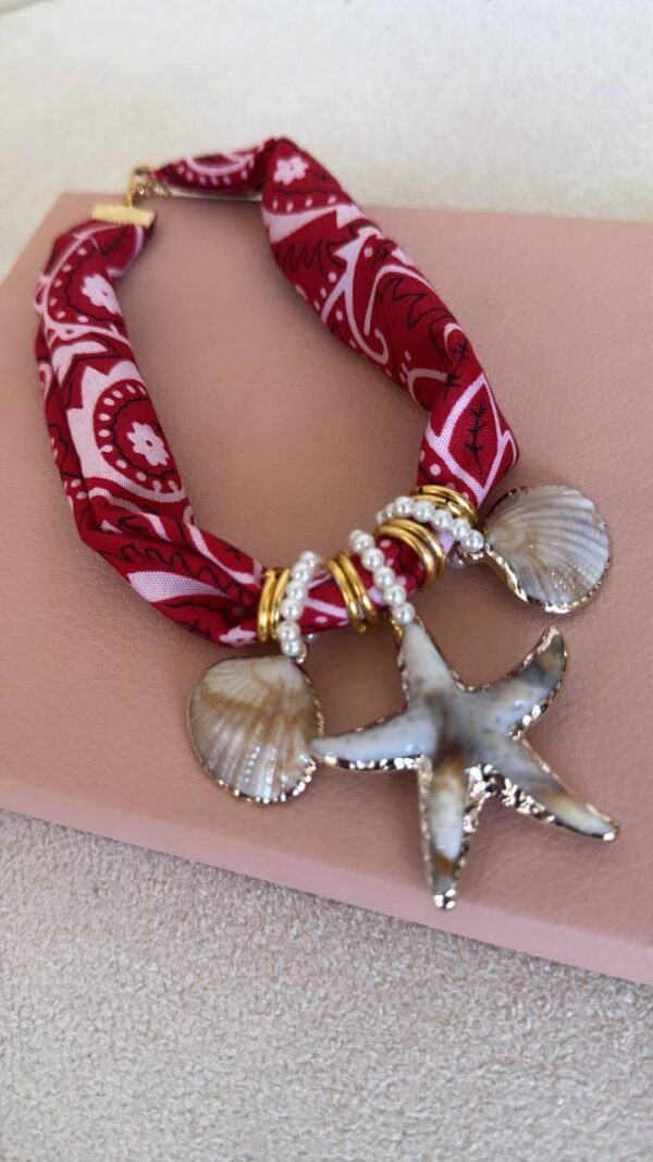 Colar Choker Bandanna Vermelho