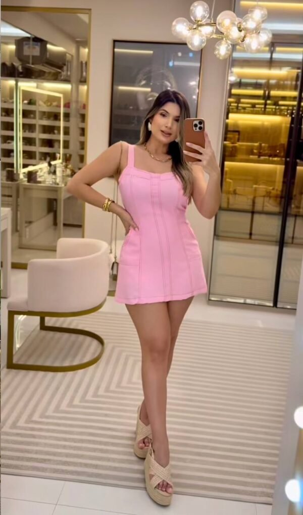 Vestido/macaquinho Marrant Candy Rosa - Imagem 3