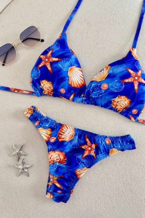 Biquíni Estampado Azul