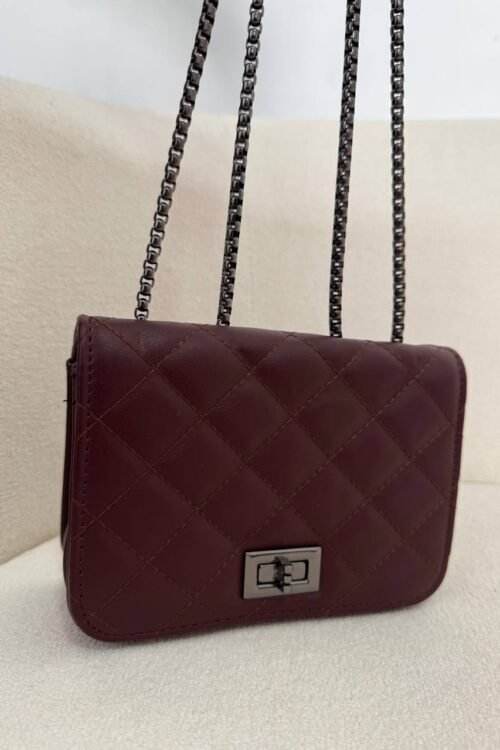 Bolsa Marrom Com Grafite