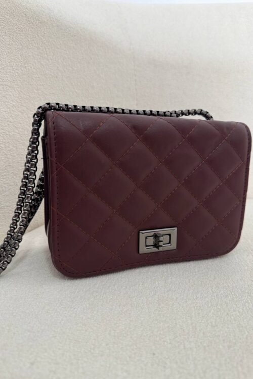 Bolsa Marrom Com Grafite