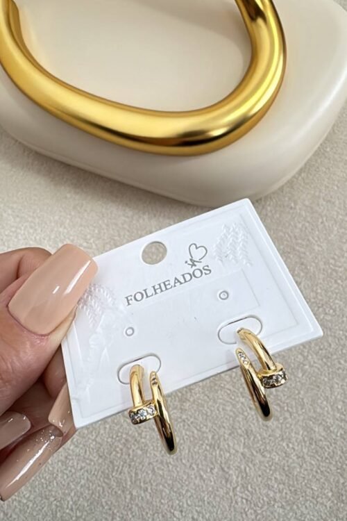Brinco Style Pin Dourado