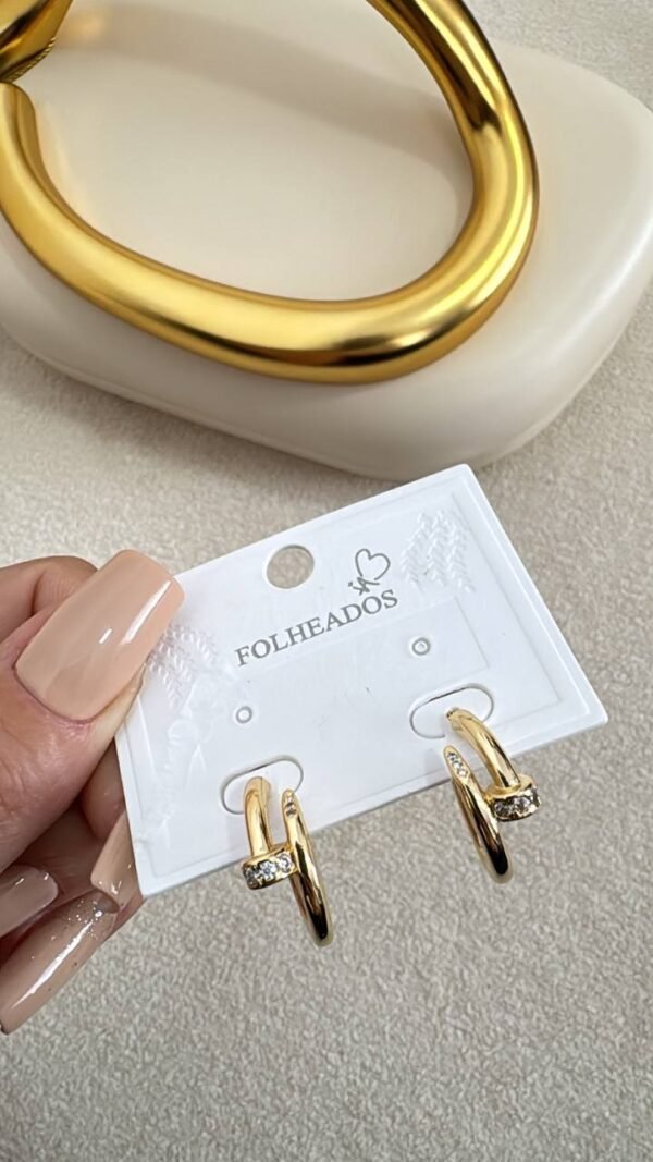 Brinco Style Pin Dourado
