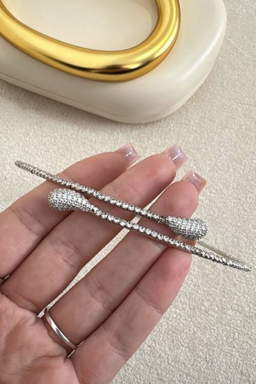 Colar Choker Cravejado Prata