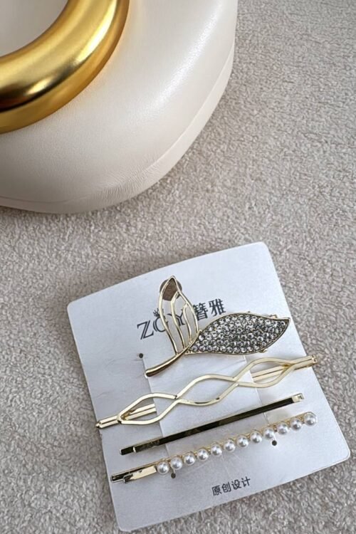 Kit 4 Grampos De Cabelo Sereia Dourado