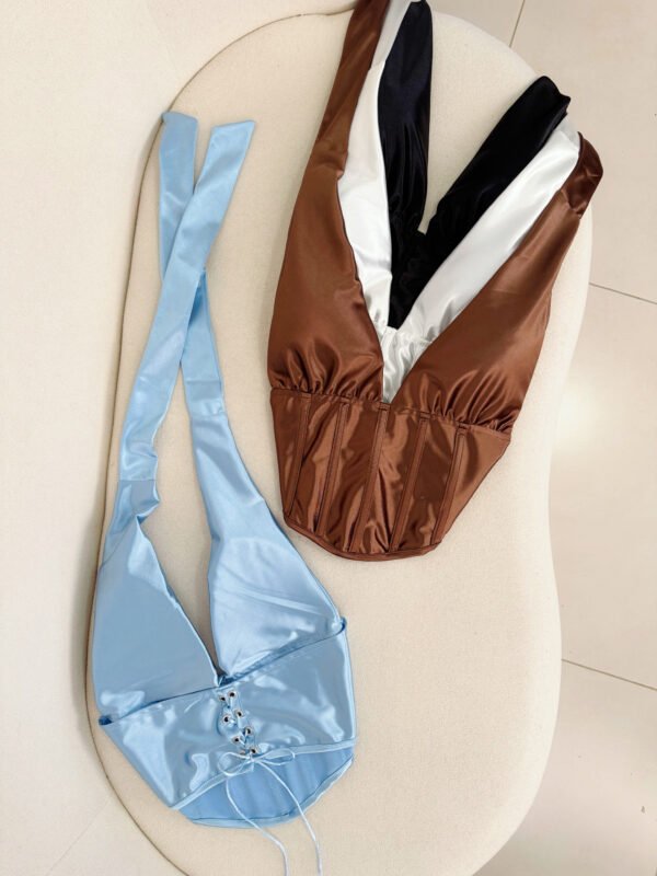 Cropped Corselet Malha Prada