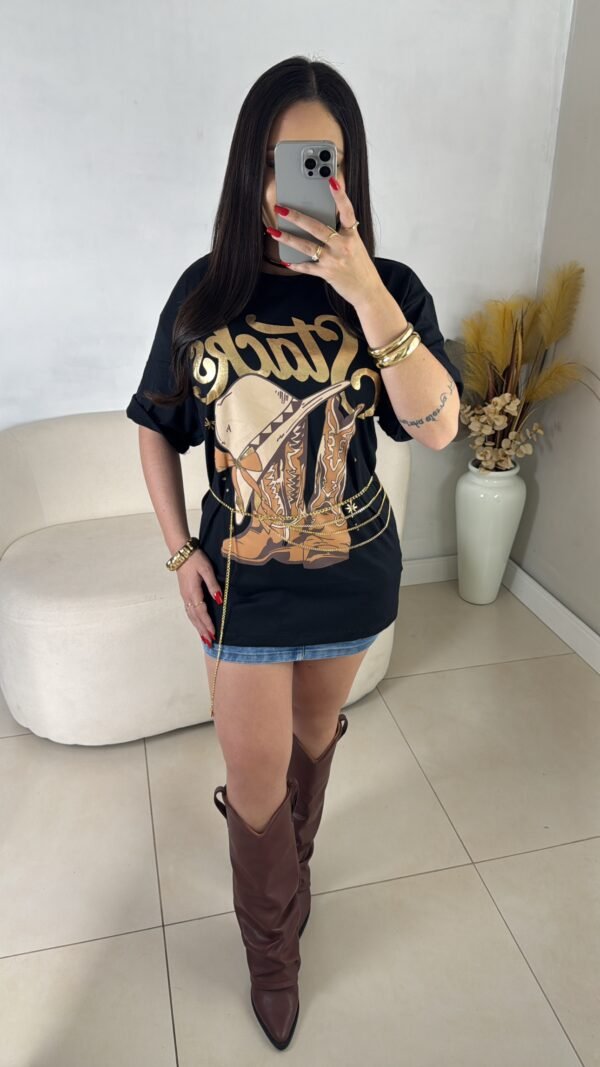Max T-shirt Country Bota Preta - Imagem 2