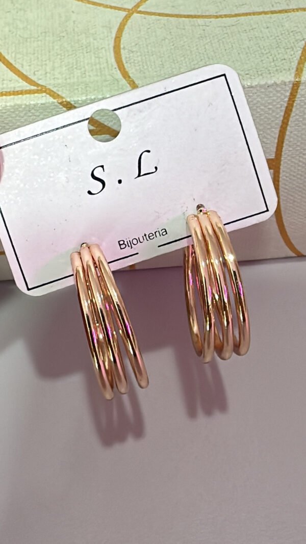 Brinco 3 Argolas Dourado