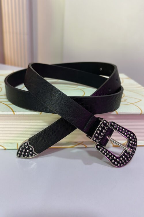 Cinto Strass Fivela Preto
