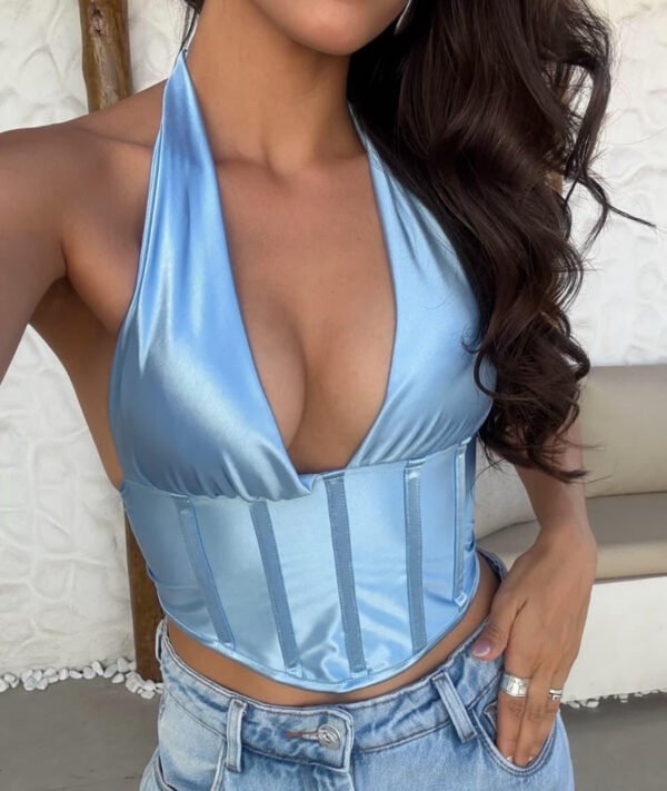 Cropped Corselet Malha Prada - Imagem 7