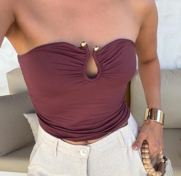 Cropped Tomara que Caia com Fivela Orgânica - Imagem 2