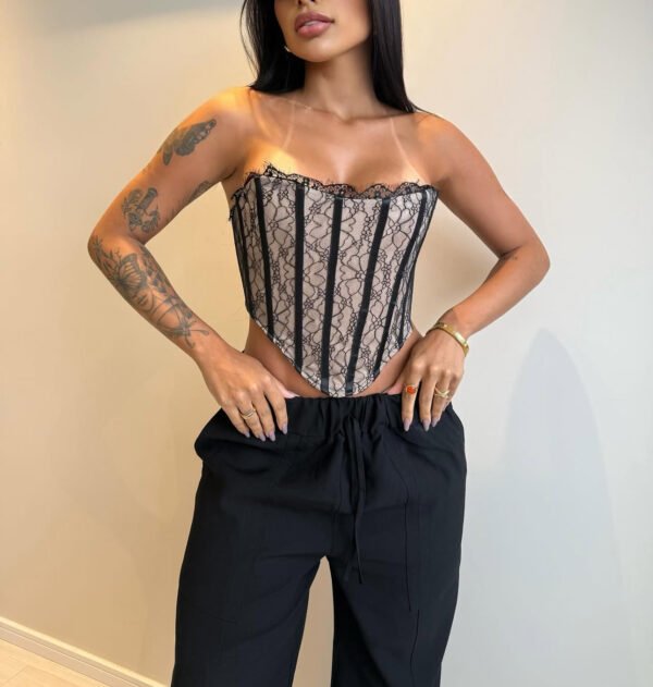 Cropped Corset Rendado - Imagem 2