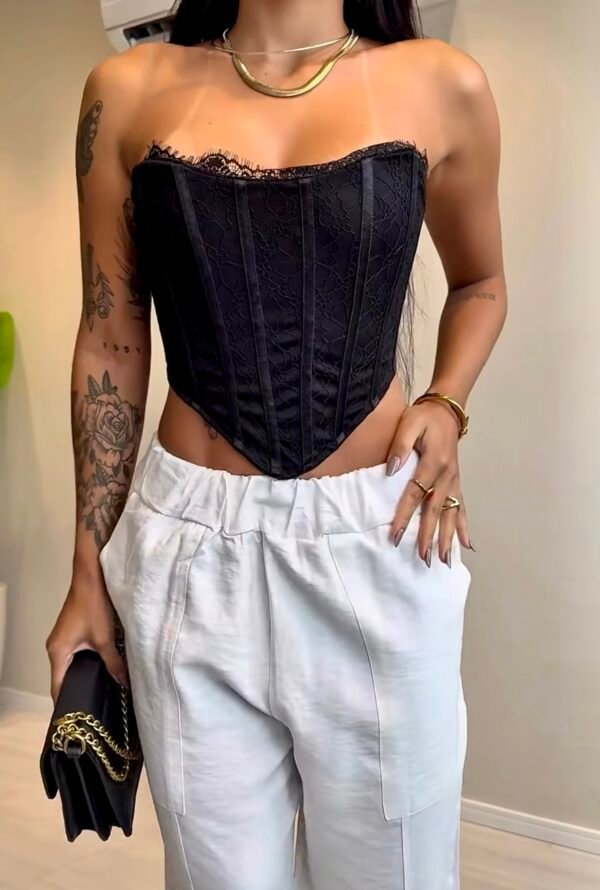 Cropped Corset Rendado - Imagem 4