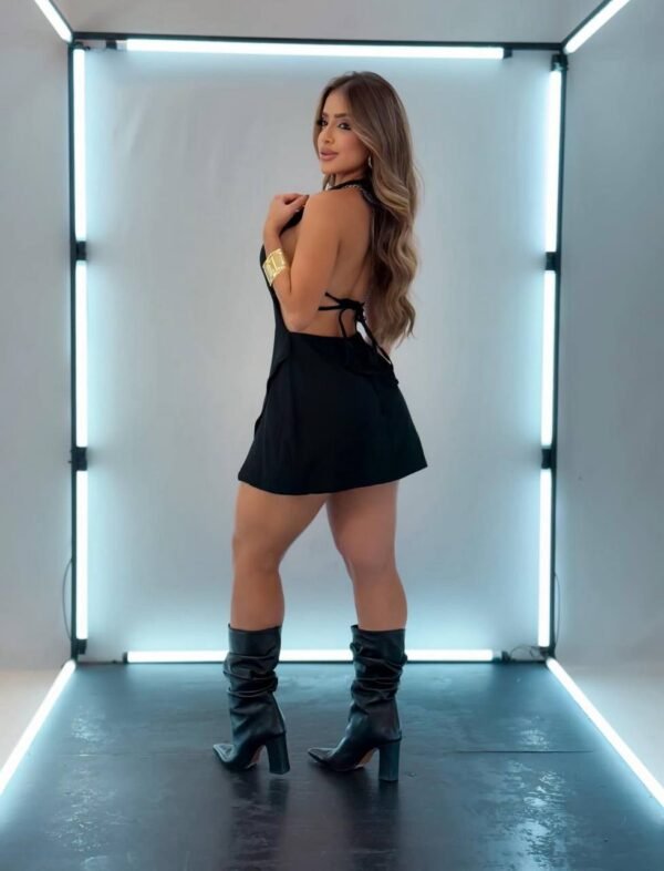 Vestido/macaquinho 3 Tiras Preto - Imagem 2