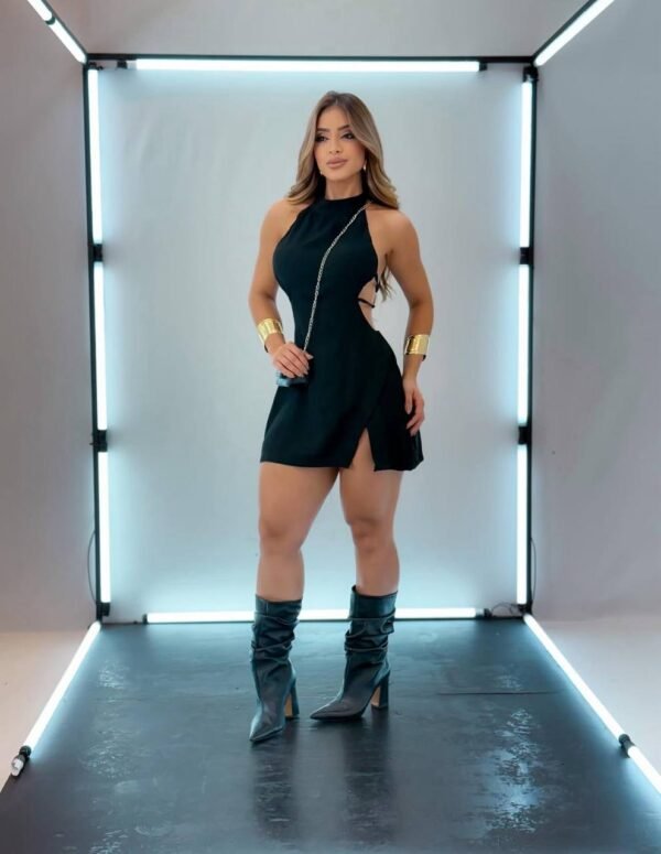 Vestido/macaquinho 3 Tiras Preto - Imagem 3