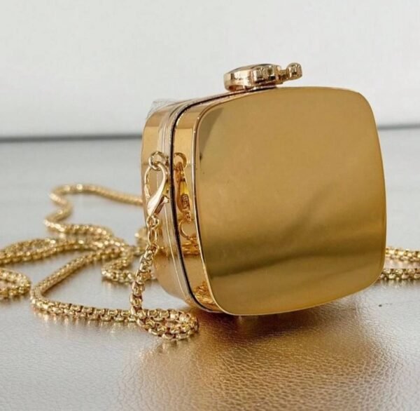 Bolsa Mini Clutch Quadradinha Abelha Dourada