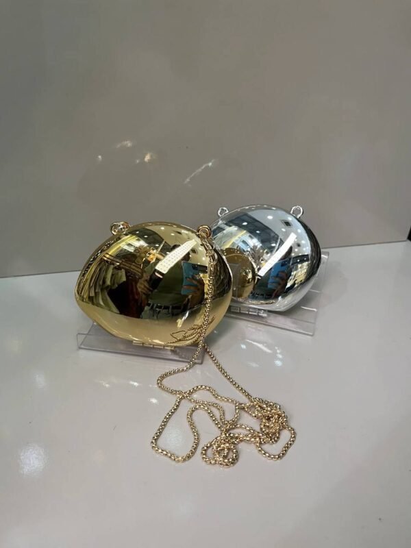 Bolsa Mini Clutch Oval Dourado - Imagem 2
