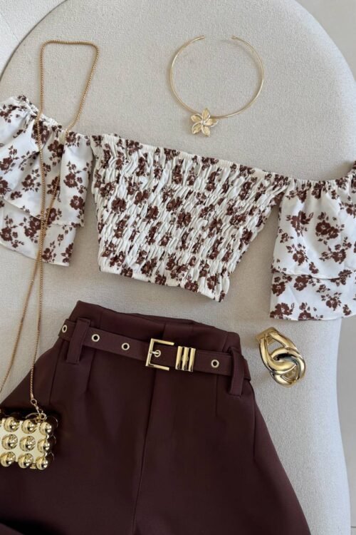 Cropped Lastex Manga Sino Ciganinha
