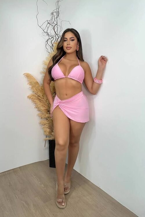 Biquíni 3 Peças com Saída Preto